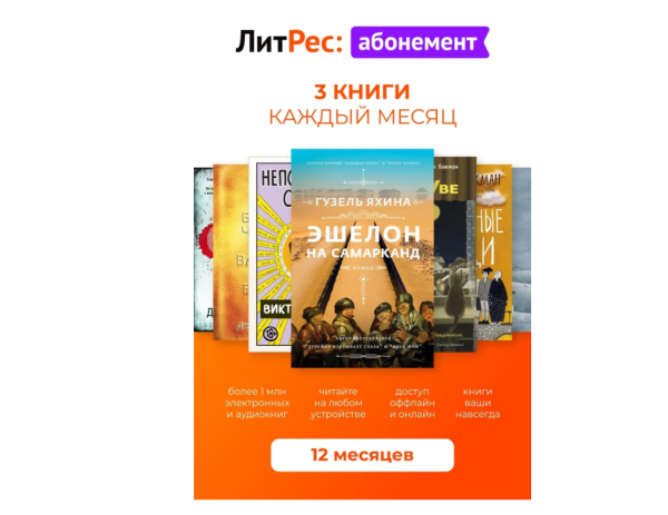 ЛитРес Абонемент на 12 месяцев  | GameKeySoft